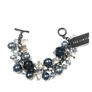 The Limited pewter bubble bead bracelet